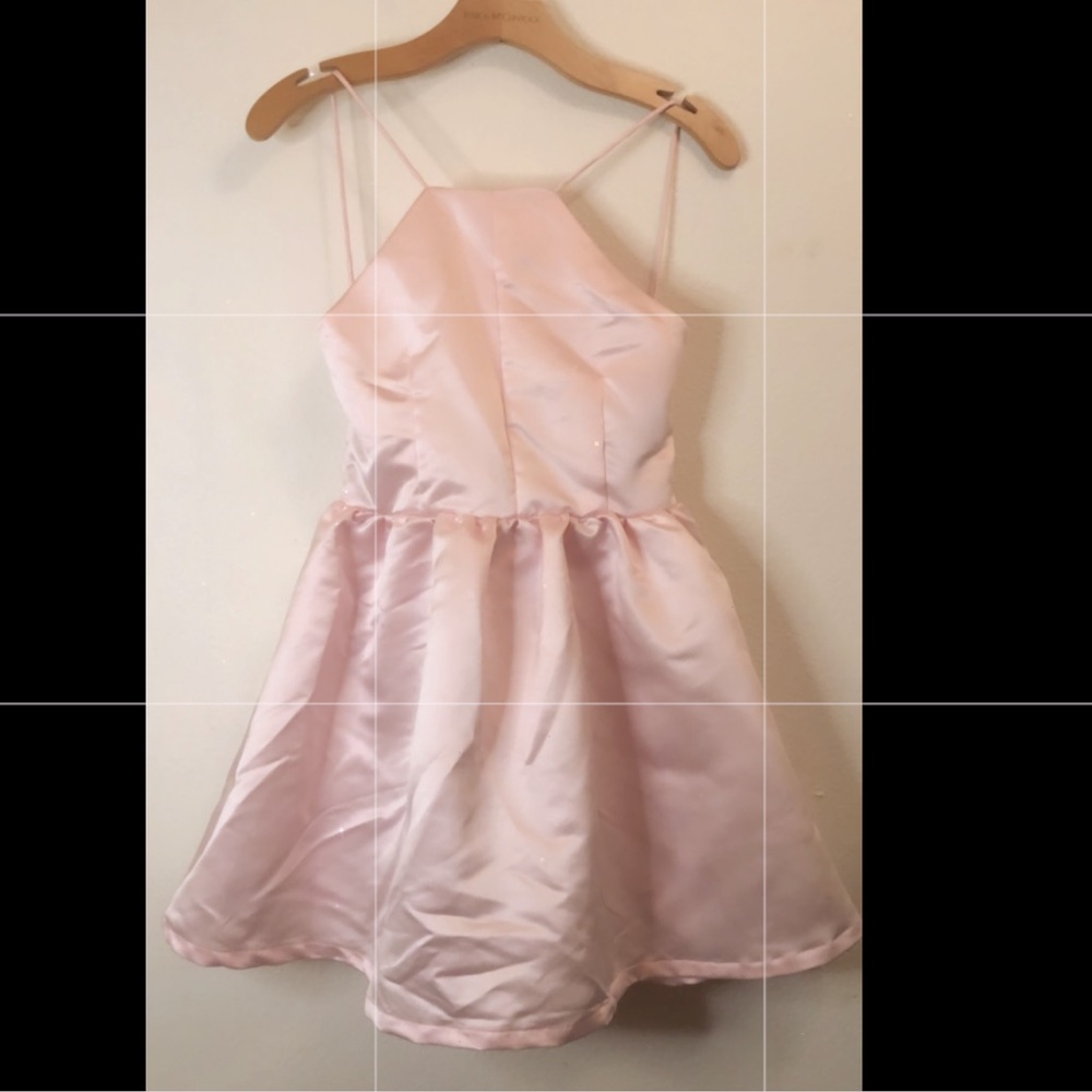 Pink Satin Ariana Grande Dress